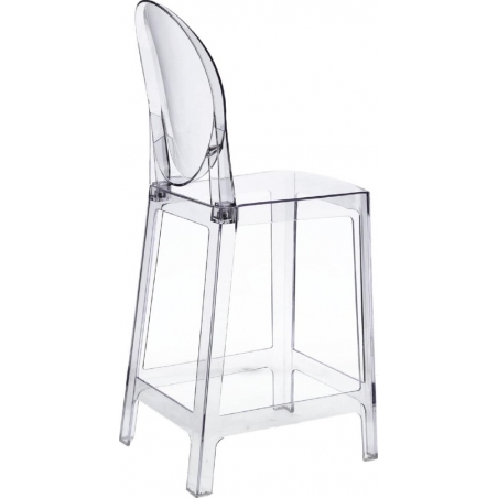 Viki 65 transparent bar stool with backrest D2.Design