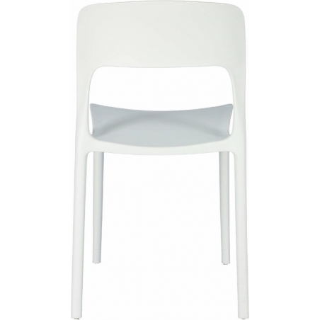 Nowoczesne Krzesło plastikowe Flexi Białe Intesi do jadalni i salonu.