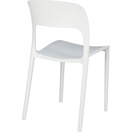 Nowoczesne Krzesło plastikowe Flexi Białe Intesi do jadalni i salonu.