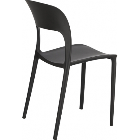Flexi black plastic chair Intesi
