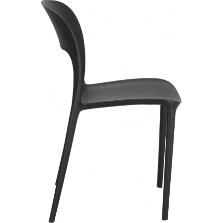 Flexi black plastic chair Intesi