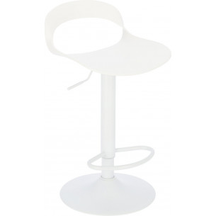 Nest white swivel bar stool with backrest Simplet