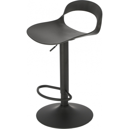 Nest black swivel bar stool with backrest Simplet