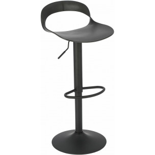 Nest black swivel bar stool with backrest Simplet