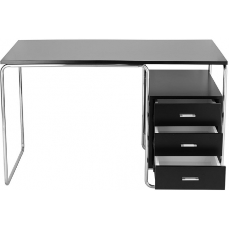 Thon 120 black desk with drawers Intesi