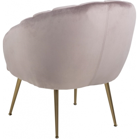 Daniella dusty rose velvet shell armchair with gold legs Actona