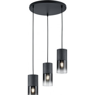 Designerska Lampa wisząca szklana Robin III Dymiona Trio do jadalni nad stół.