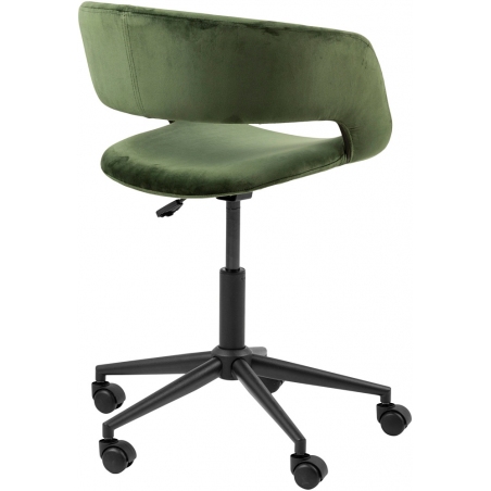 Stylowe Krzesło biurowe welurowe Grace VIC zielone Actona do domowego biura lub gabinetu.