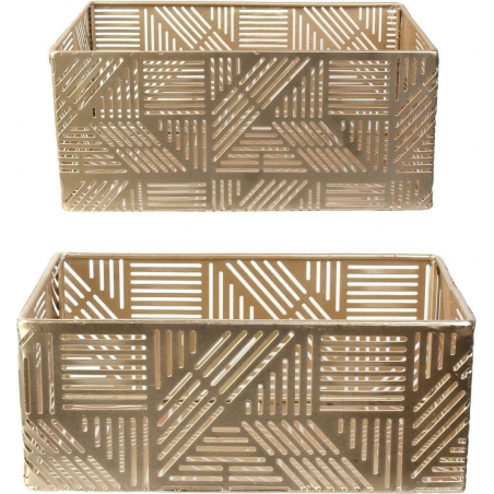 Amiable gold set of glamour storage boxes Intesi