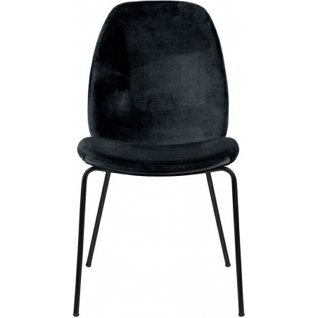 Stylowe i wygodne Krzesło welurowe Carmen VIC czarne Actona do salonu.