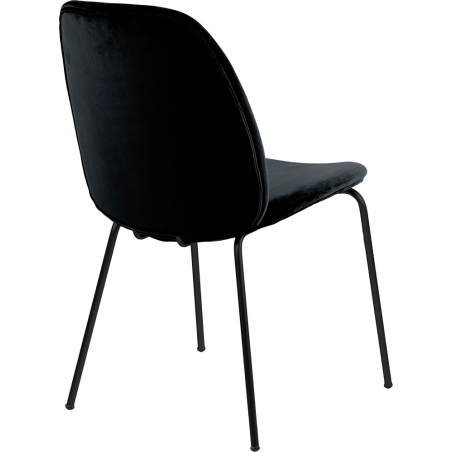 Stylowe i wygodne Krzesło welurowe Carmen VIC czarne Actona do salonu.