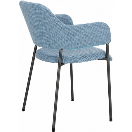 Wygodne Krzesło fotelowe tapicerowane Gato niebieskie Intesi do kuchni i salonu.