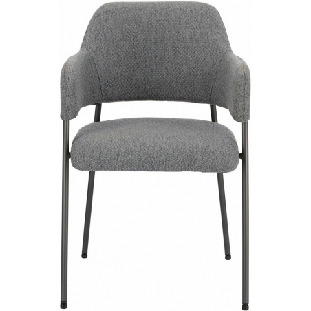 Gato dark grey upholstered chair with armrests Intesi