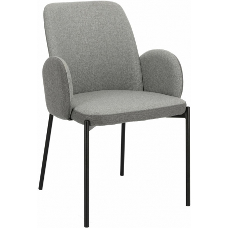 Perro grey upholstered chair with armrests Maduu Studio