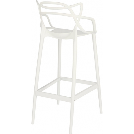 Designerskie Krzesło barowe z tworzywa Lexi 75 białe D2.Design do kuchni.
