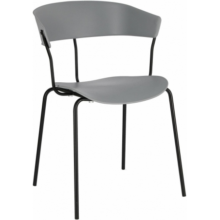 Laugar grey designer plastic chair Intesi