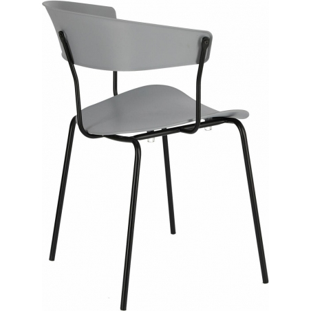 Krzesło designerskie z tworzywa Laugar szare Intesi do kuchni i jadalni.