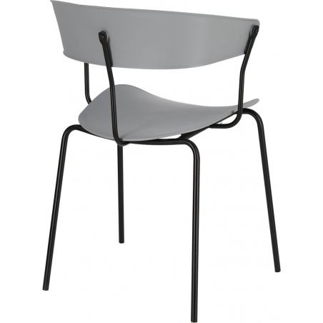 Krzesło designerskie z tworzywa Laugar szare Intesi do kuchni i jadalni.
