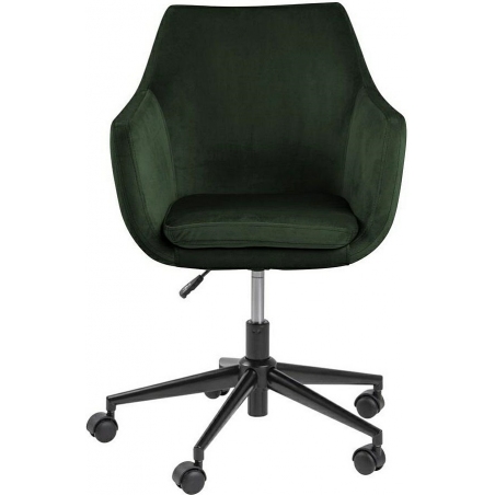 Stylowe Krzesło biurowe welurowe Nora VIC zielone Actona do domowego biura lub gabinetu.