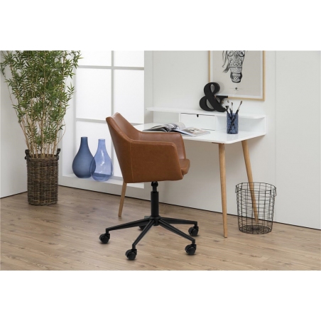 Nora Brandy brown office chair Actona