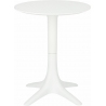 Stylowy Stół okrągły z tworzywa Bloom 60 biały Intesi do kuchni, jadalni i salonu.