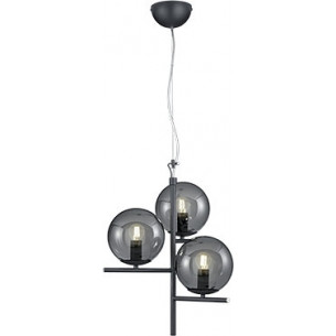 Pure smoke glass balls pendant lamp Trio