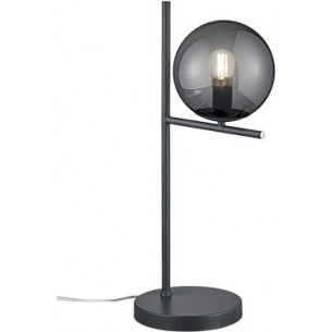 Pure smoke grey glass ball table lamp Trio