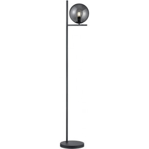 Pure smoke&amp;black glass ball floor lamp Trio