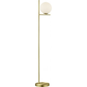 Pure white&amp;brass glass ball floor lamp Trio