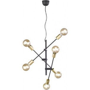 Cross VI black industrial pendant lamp Trio