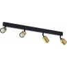 Top Straight IV black&amp;gold ceiling spotlight TK Lighting
