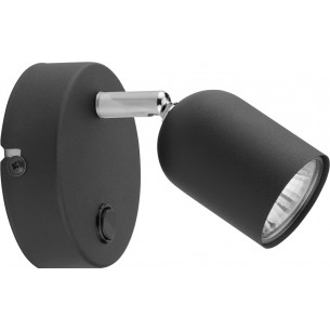 Top black wall lamp with switch TK Lighting