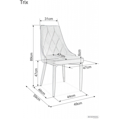 Krzesło welurowe pikowane Trix B Zielone Signal
