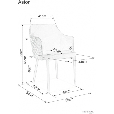 Astor Velvet green velvet chair with armrests Signal