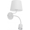 Maja LED white wall lamp with shade and reading lamp TK Lighting