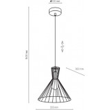 Sahara 30 gold wire pendant lamp TK Lighting