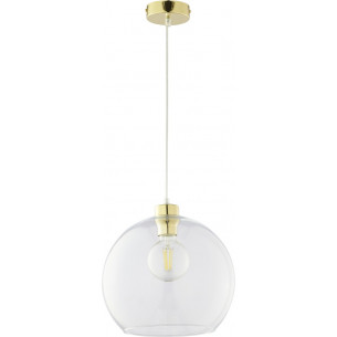 Cubus 30 transparent&amp;gold glass ball pendant lamp TK Lighting