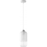 Stylowa Lampa wisząca szklana Marco Silver 14 biała TK Lighting do kuchni i sypialni.