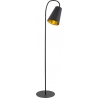 Stylowa Lampa podłogowa regulowana z abażurem Wire czarno-złota TK Lighting do salonu i sypialni.