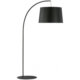 Stylowa Lampa podłogowa łukowa z abażurem Hang czarna TK Lighting do salonu i sypialni.