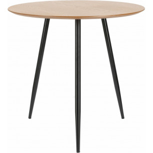 Designer Sottile 80 wood&black round dining table Simplet