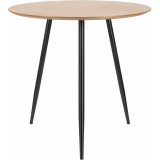 Designer Sottile 80 wood&black round dining table Simplet