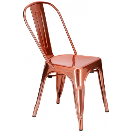 Stylizowane Miedziane krzesło designerskie Paris D2.Design do salonu i kuchni.