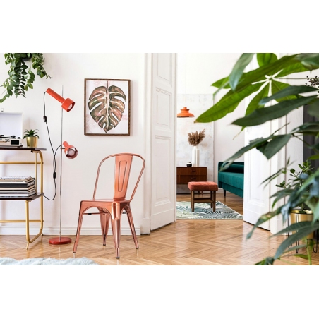 Stylizowane Miedziane krzesło designerskie Paris D2.Design do salonu i kuchni.