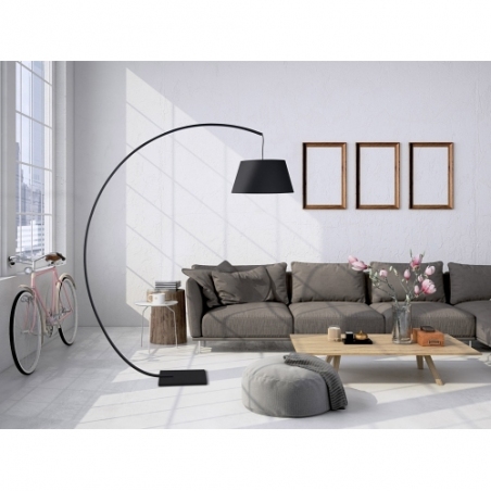 Celia back arched floor lamp with shade MaxLight