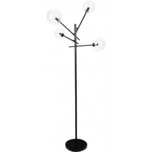 Lollipop transparent&amp;black glass balls floor lamp MaxLight