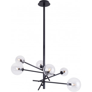 Lollipop transparent&amp;black glass balls pendant lamp MaxLight