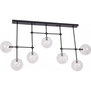 Lollipop transparent&amp;black glass ball semi flush ceiling lamp MaxLight