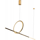 Stylowa Lampa wisząca podłużna glamour Lozanna 100 LED złota MaxLight nad stół.