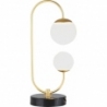 Stylowa nocna/Lampa stołowa szklana glamour Toro LED biało-złota MaxLight do sypialni.